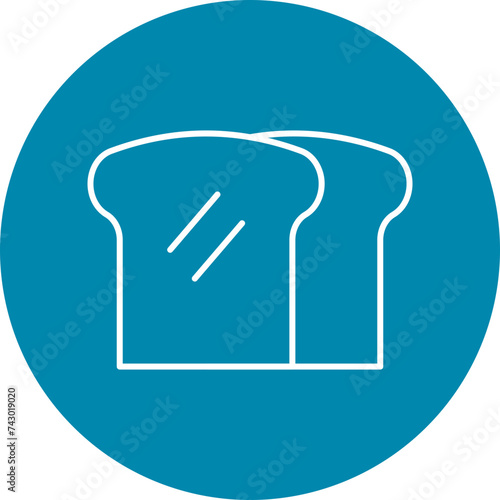 Bread Line Circle Icon