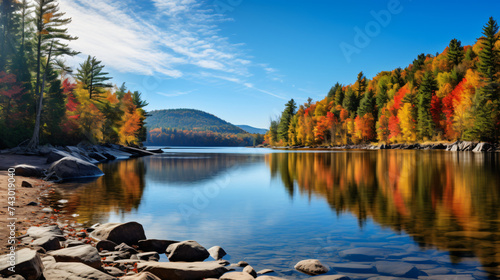  Lower Ausable Lake in the Adirondack Mountains photo