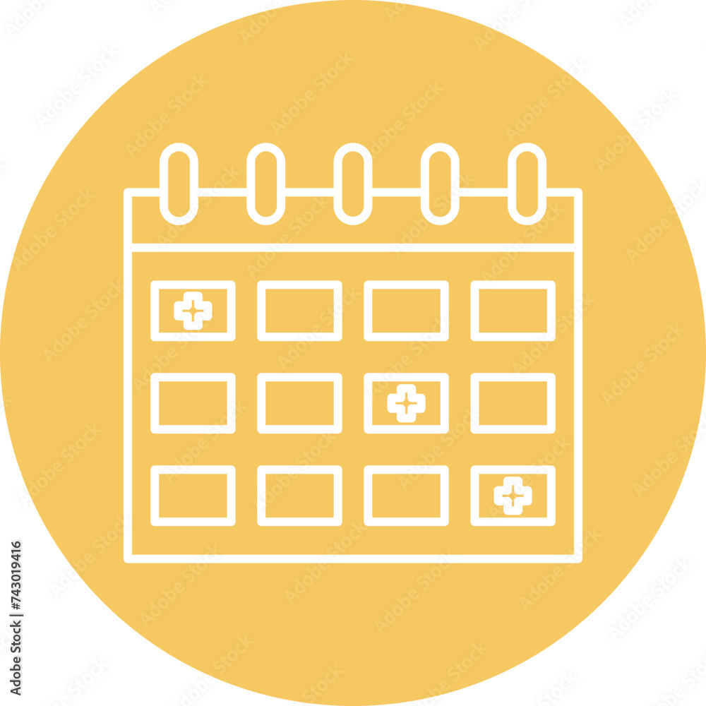 Calendar Line Circle Icon Calendar Line Circle Icon