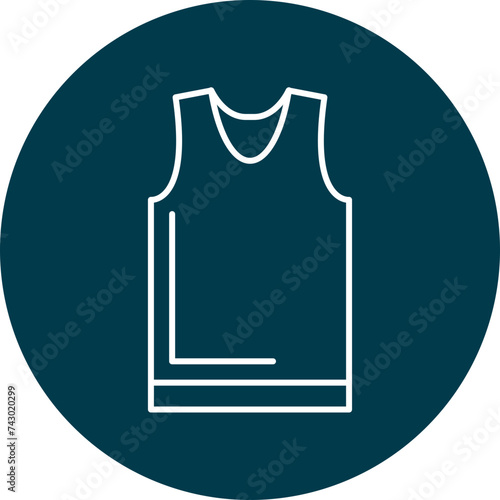 Sleevesless Shirt Line Circle Icon