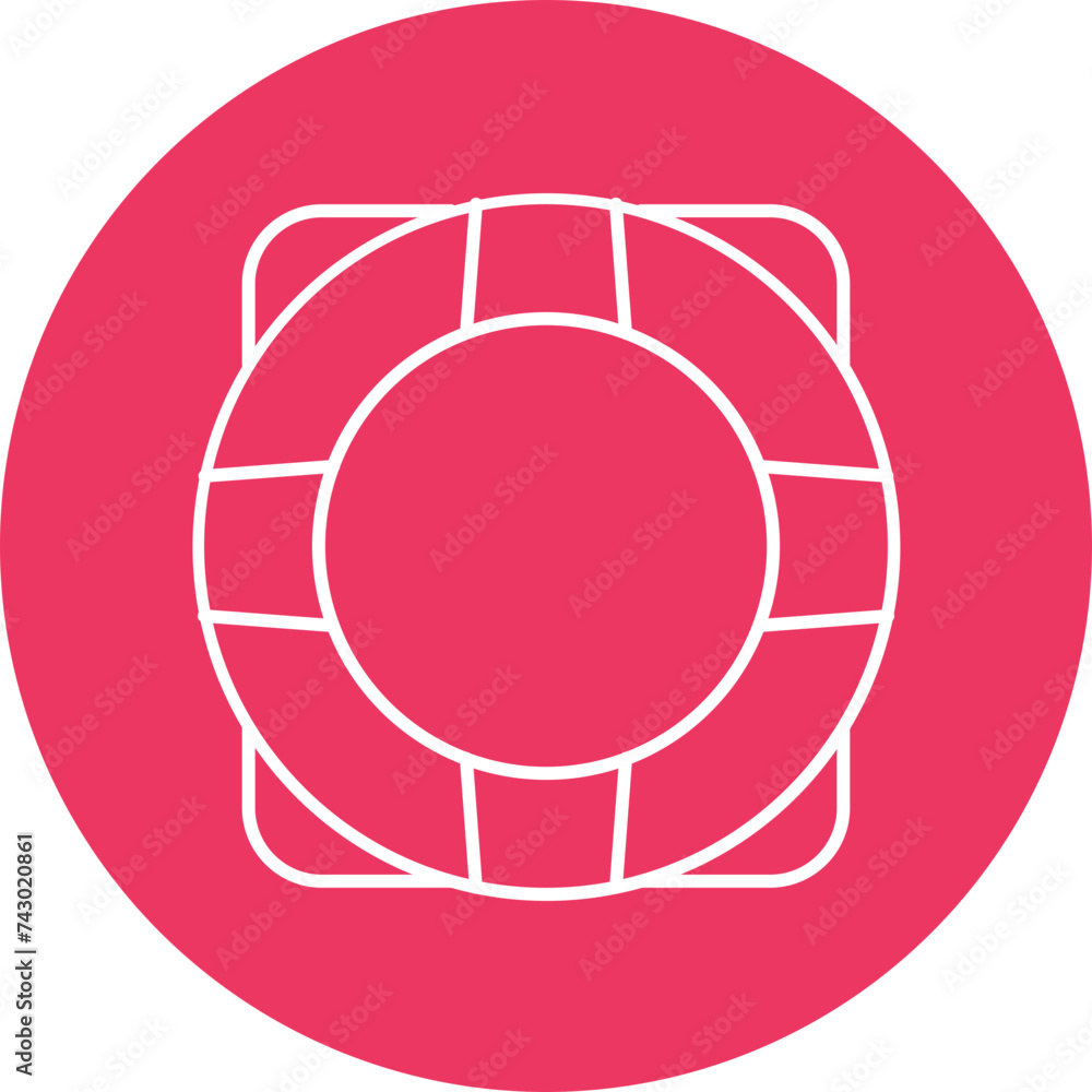 Lifebuoy Line Circle Icon Lifebuoy Line Circle Icon