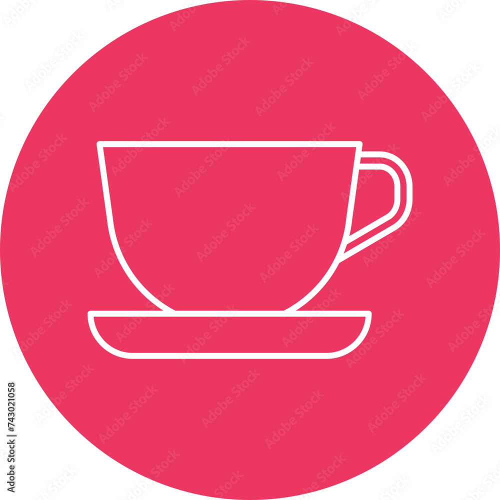 Cup Line Circle Icon Cup Line Circle Icon