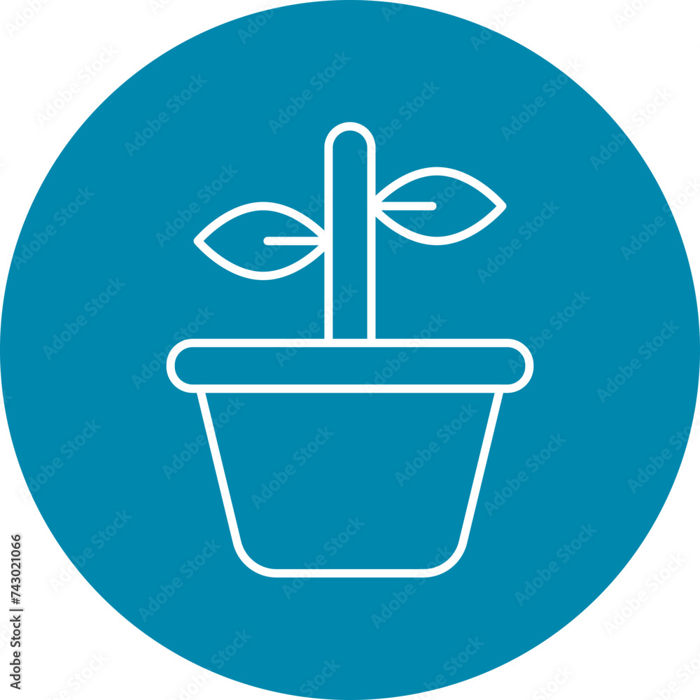 Plant Line Circle Icon Plant Line Circle Icon