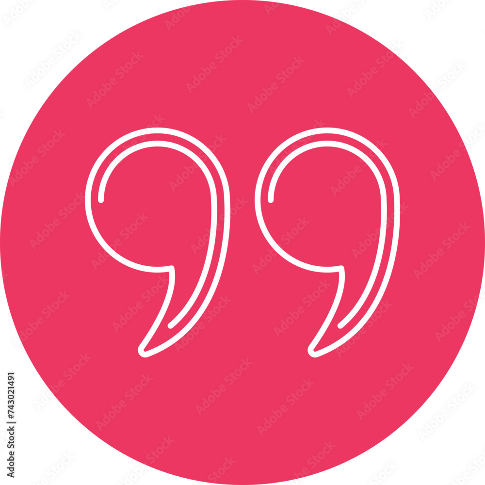 Quotation Line Icon Quotation Line Icon
