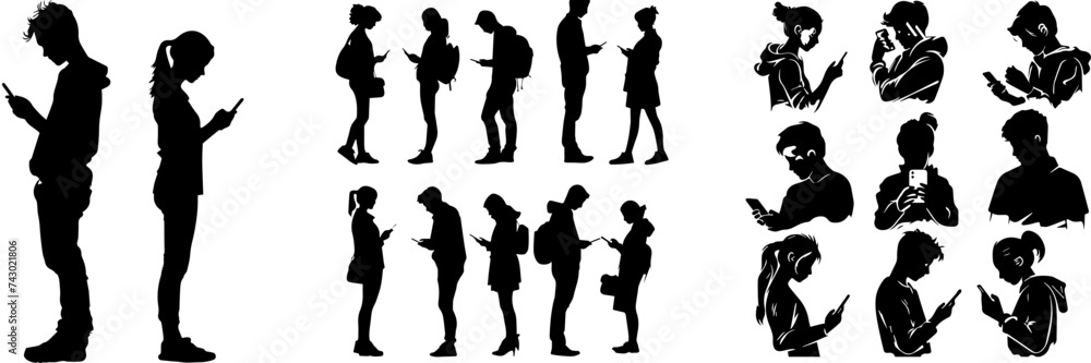 mobile phone,people,girl,boy standing black and white mobile phone,people,girl,boy standing black and white