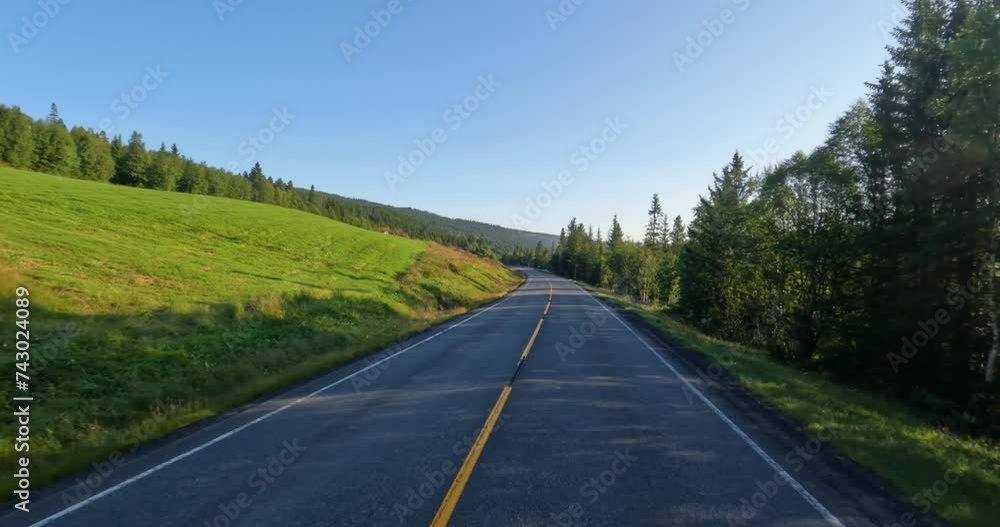 Vehicle point-of-view Driving a Car on a Road in Norway Vehicle point-of-view Driving a Car on a Road in Norway