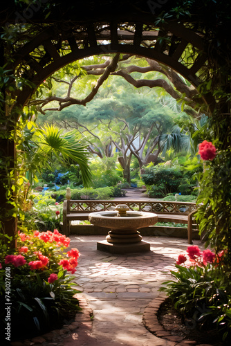 Dew-Kissed Mornings in a Perfectly Manicured City Garden Oasis