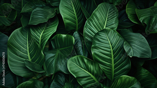 Tropical leaves abstract green leaves texture