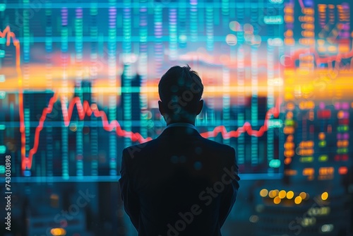 business person looking at a growth graph