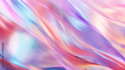 Blurry abstract iridescent holographic foil background