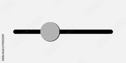 Slider, lever, control and switch to adjust, turn on, turn off  and set settings and adjusment. Vector illustration.
