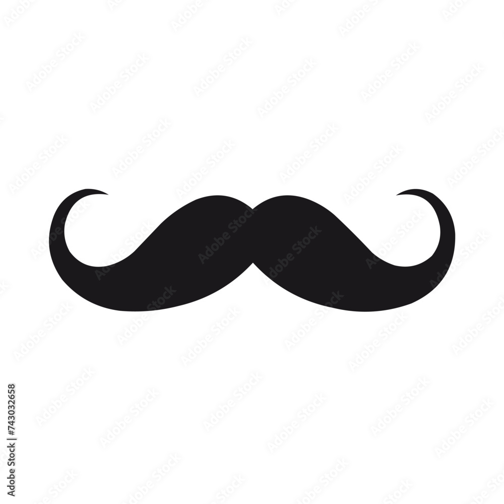 Mustache icon isolated on white background. Mustache symbol. Vector illustration Mustache icon isolated on white background. Mustache symbol. Vector illustration