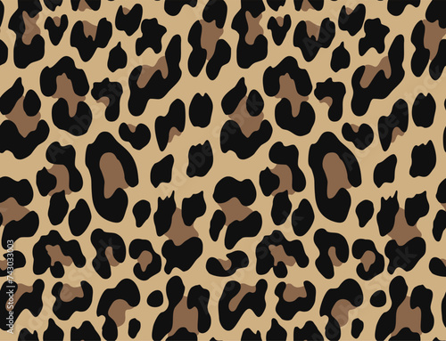 Leopard pattern seamless animal wild cat background, spots on background