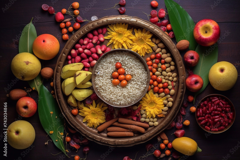 Celebration of Ugadi.Indian New Year. Celebration of Ugadi.Indian New Year.