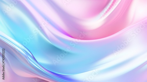 Holographic foil blurred abstract background for trendy design. Holographic sparkly cover with soft pastel colors