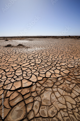 cracked soil caused by drought