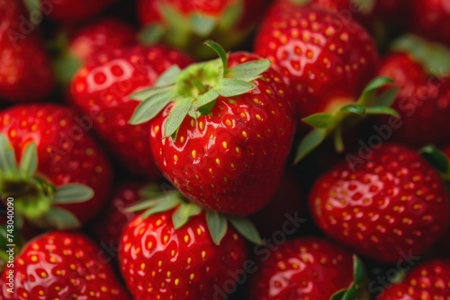 red strawberries background