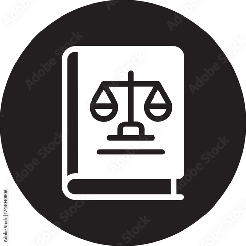 law book glyph icon