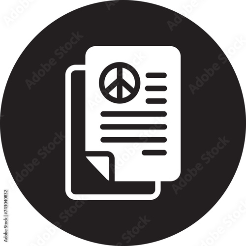 peace glyph icon