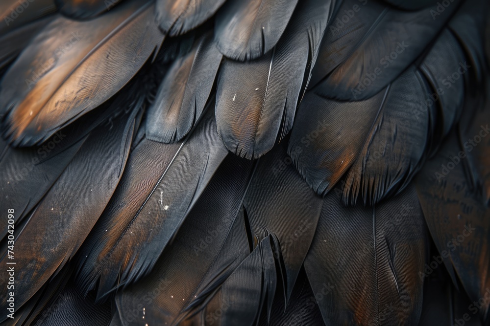 extreme macro shot of bird feathers