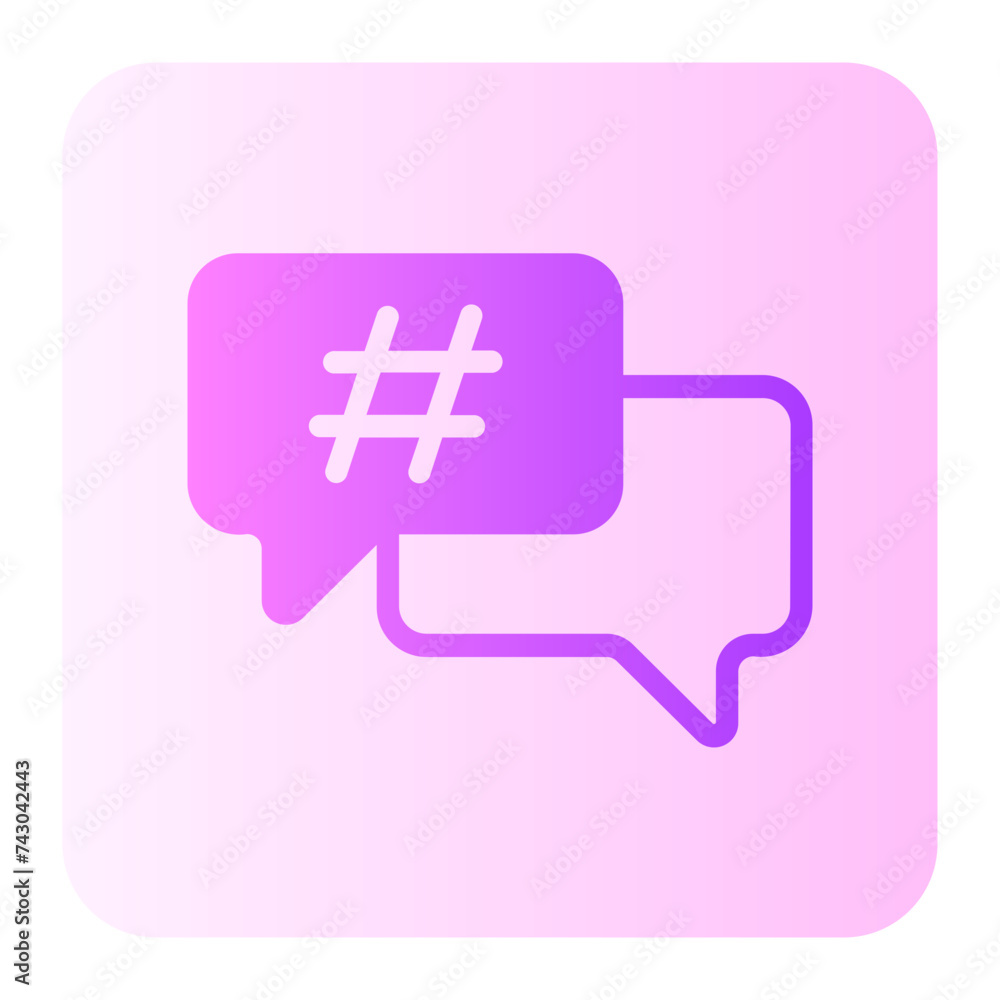 Fototapeta premium hashtag gradient icon
