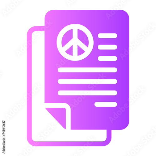 peace gradient icon