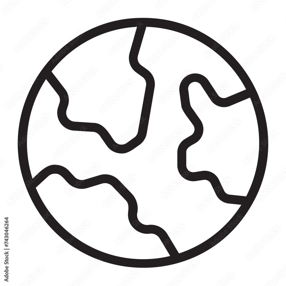 earth line icon earth line icon