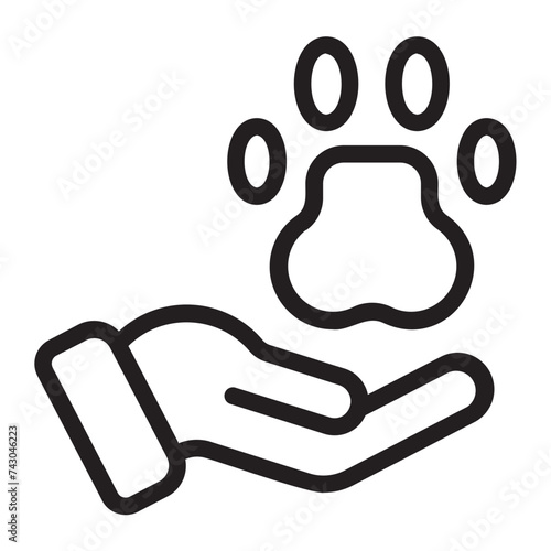 save animals line icon