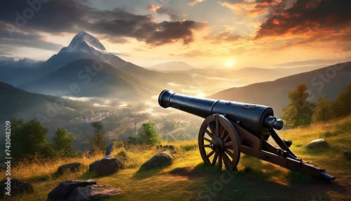 cannon in the mountains photo