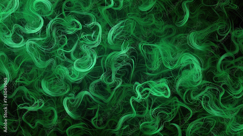 Abstract green chaotic smoke textured background Abstract green chaotic smoke textured background