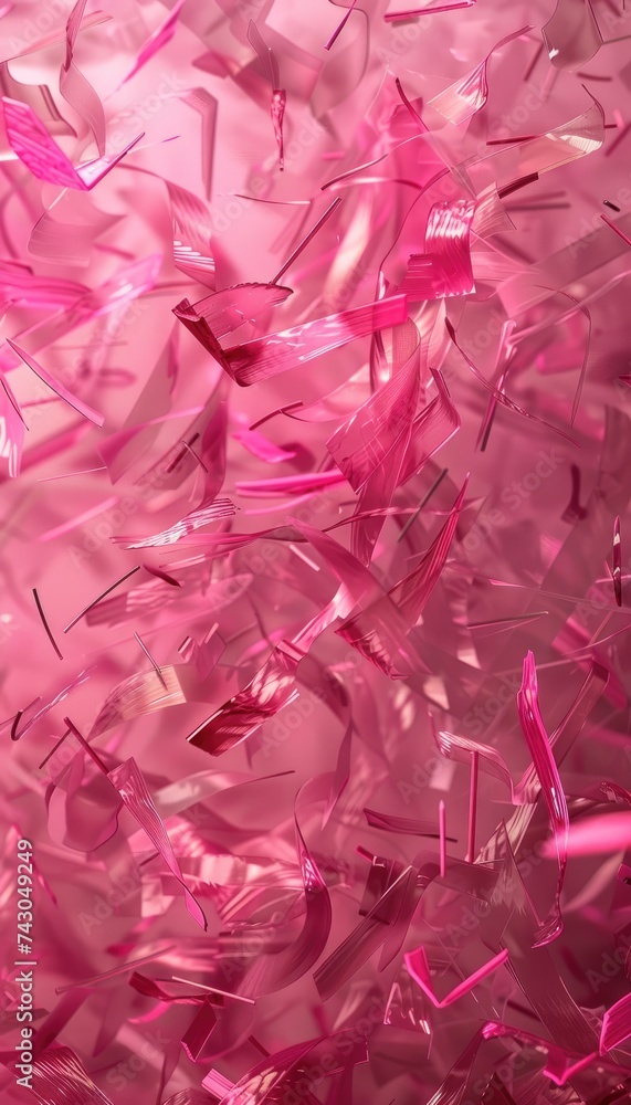 Abstract pink chaotic glass textured background
