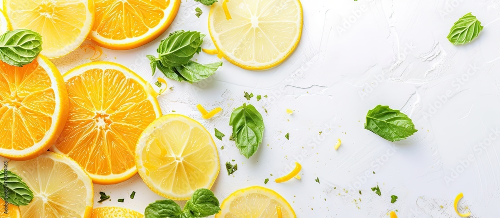Sliced lemon herb crusted chicken breast. with copy space image. Place for adding text or design Sliced lemon herb crusted chicken breast. with copy space image. Place for adding text or design