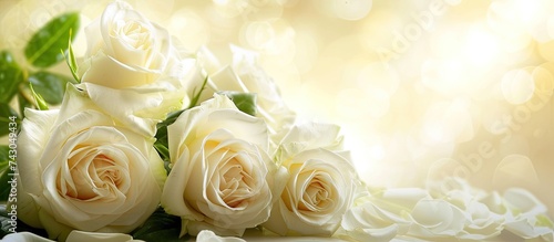 white roses with card to communion roses communion. with copy space image. Place for adding text or design