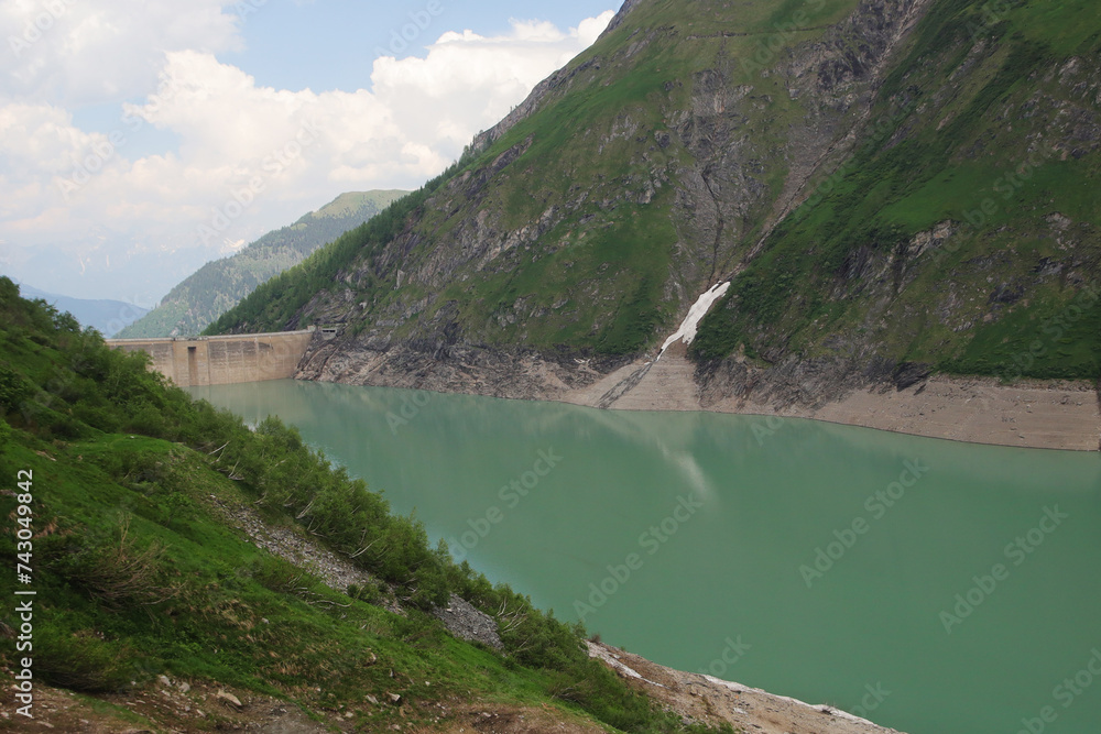 Kaprun Hochgebirgsstauseen - water reservoirs in mountains, Kaprun, Austria Kaprun Hochgebirgsstauseen - water reservoirs in mountains, Kaprun, Austria