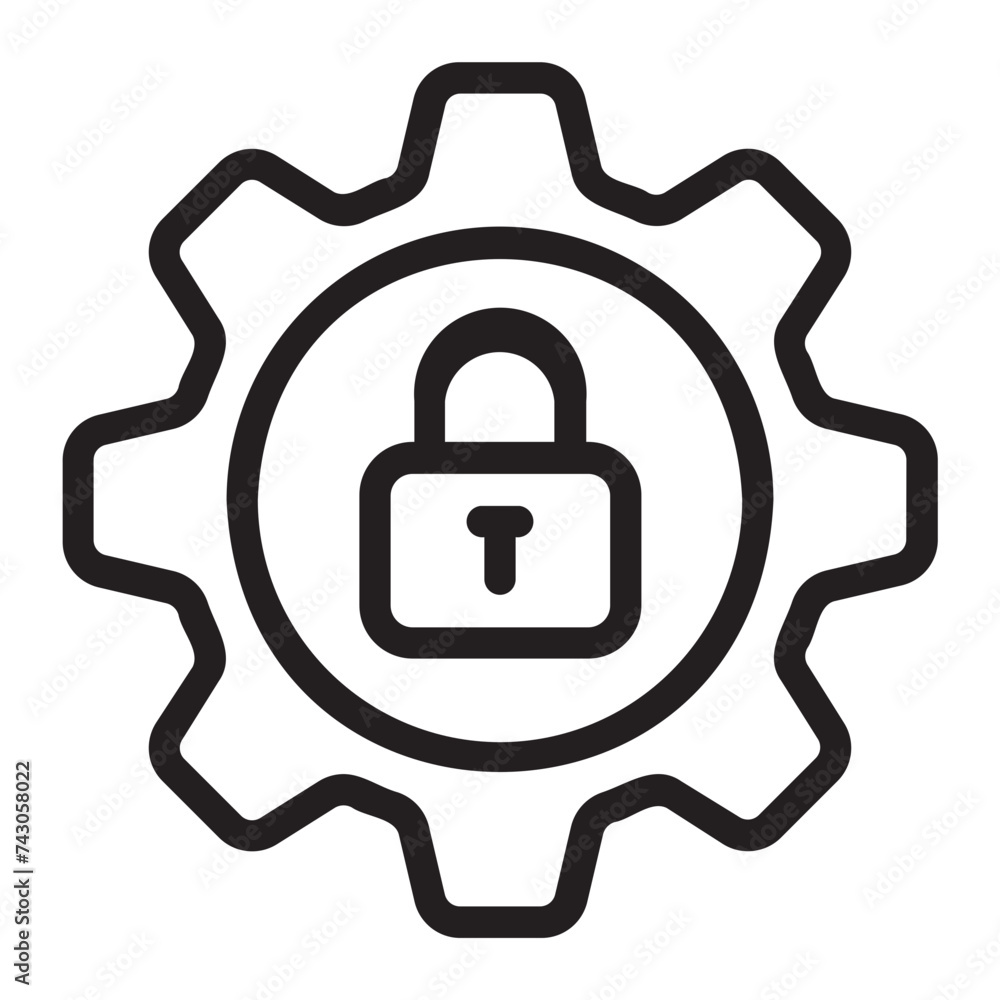 encryption line icon