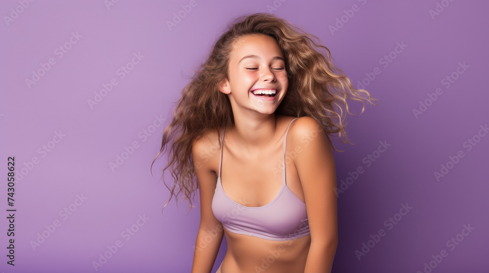 Vibrant Lavender Swimwear Portrait: Studio Lighting
Vibrant Lavender Swimwear Portrait: Studio Lighting