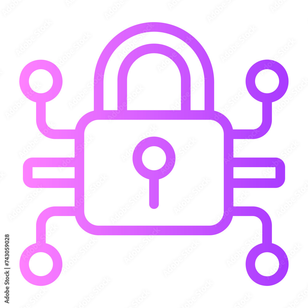 cyber security gradient icon cyber security gradient icon