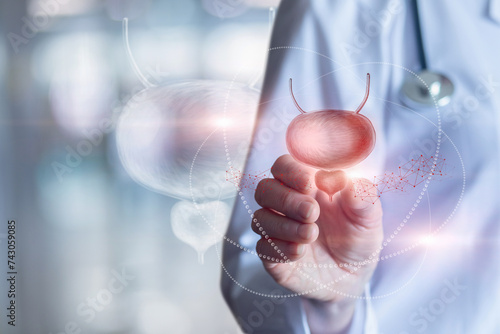 The concept of prostate diagnosis and treatment.
