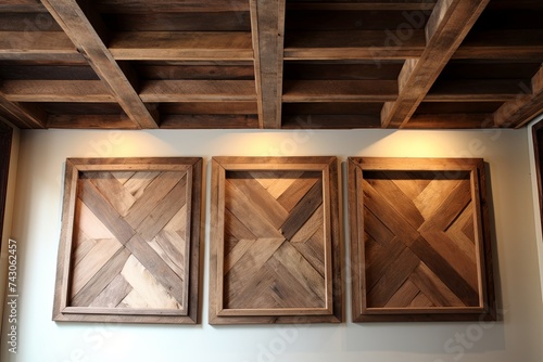 Reclaimed Wood Ceiling Designs: Wall Art Frames for Stylish Room Decor