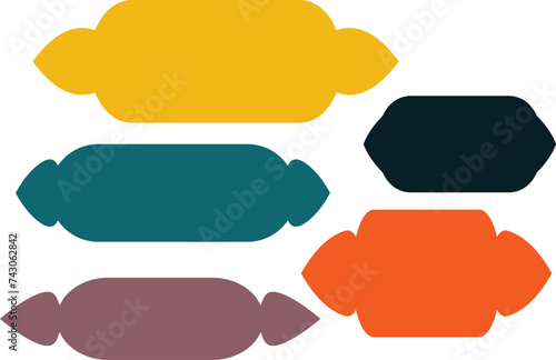 Collection oriental style Islamic windows arches boho design mosque dome Set of Islamic shape frame in retro color Flat style Arabic text box title frame border Ramadan kareem frames