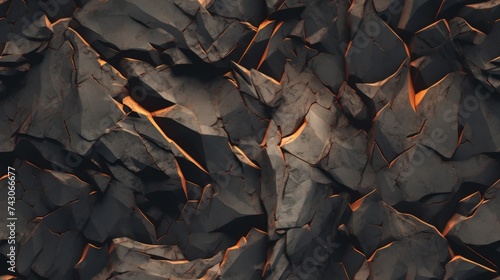 Generative AI Jagged and rough rock texture with sharp edges.