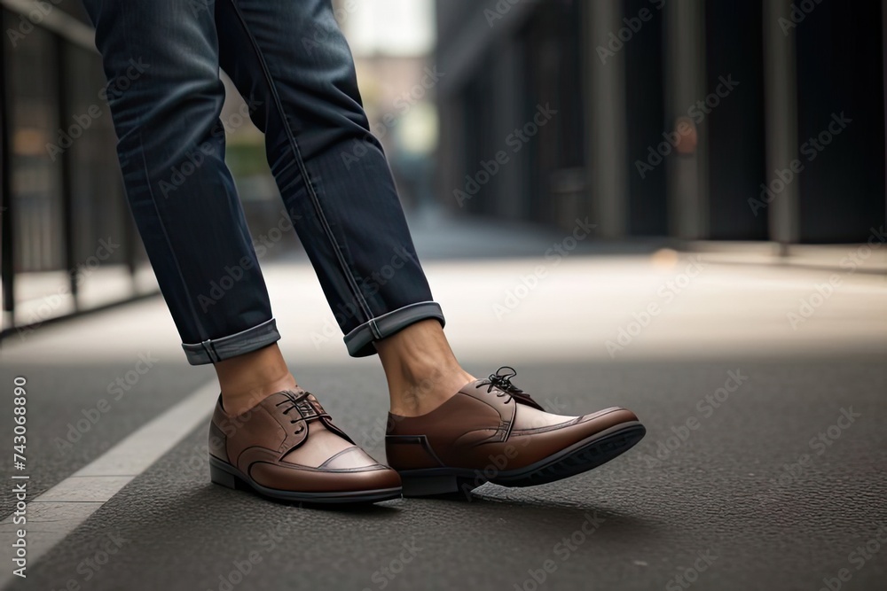 man walking on the street man walking on the street