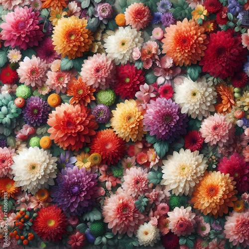 a floral background, generative ai © cherif