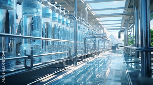 Generative AI Mineral Water Bottling Facility
