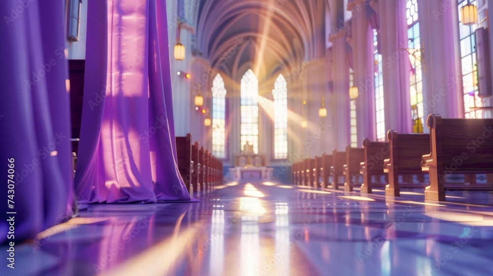 Church, religious concept. Background with selective focus and copy space