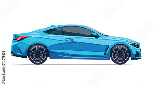 Blue car vehicle color isolated icon vector illustration © iclute