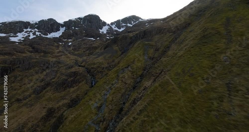 Flying to the top of Bidean Nam Bian, Glencoe, Scotland.
 photo