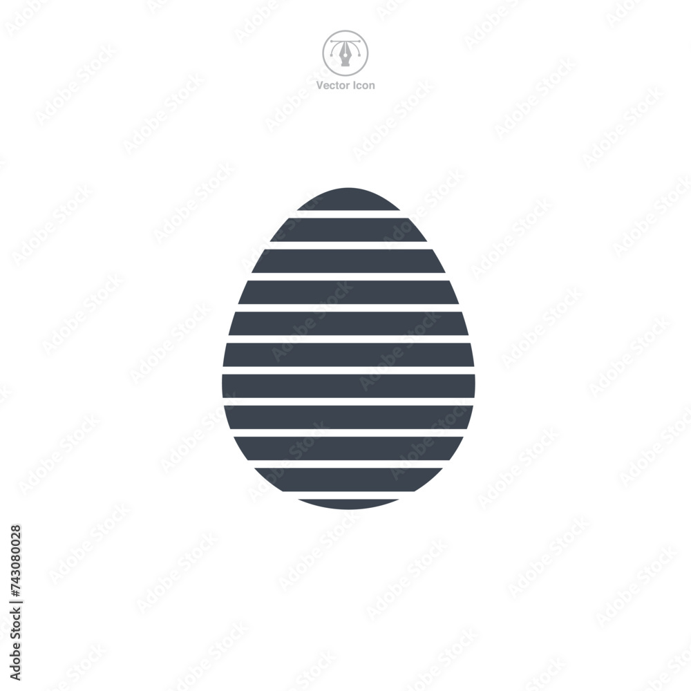 Easter egg, Easter day festival, Egg Icon symbol vector illustration isolated on white background Easter egg, Easter day festival, Egg Icon symbol vector illustration isolated on white background