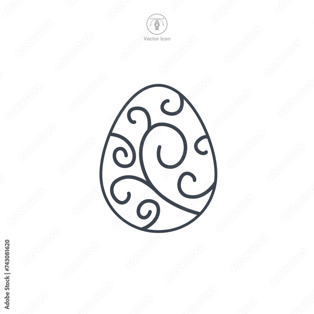 Easter egg, Easter day festival, Egg Icon symbol vector illustration isolated on white background Easter egg, Easter day festival, Egg Icon symbol vector illustration isolated on white background
