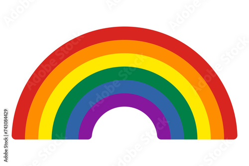 Rainbow pride icon LGBT symbol. Flat vector illustration